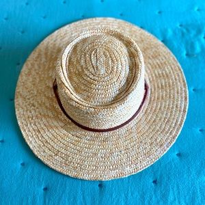 San Diego Hat Company ☀️ Women’s Wheat Straw Hat w/ Leather Chin Cord